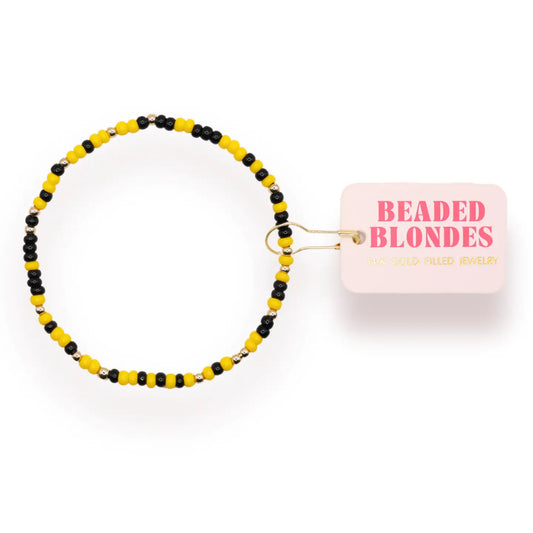 Yellow and Black Sprinkle Bracelet