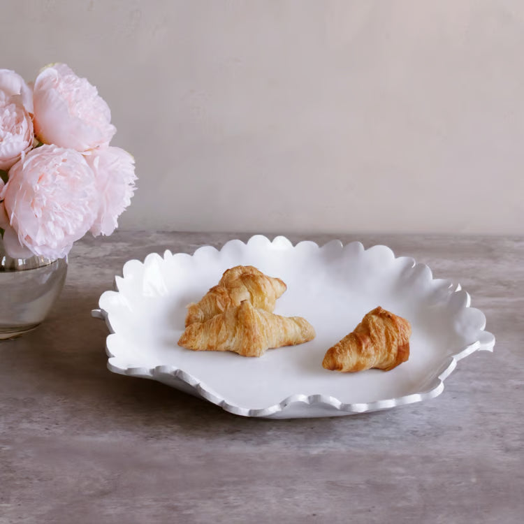 VIDA Colette Large Round Platter | White