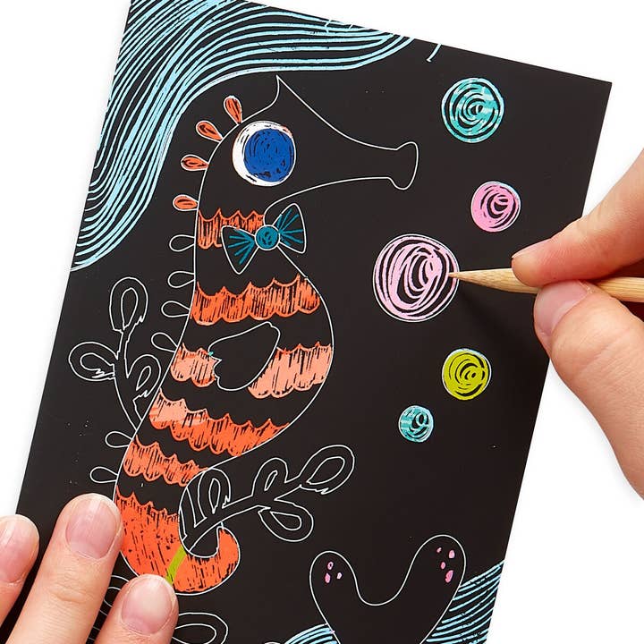 Mini Scratch & Scribble Art Kit | Friendly Fish