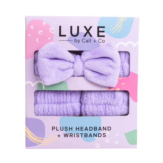 Luxe Headband + Wristbands | Purple