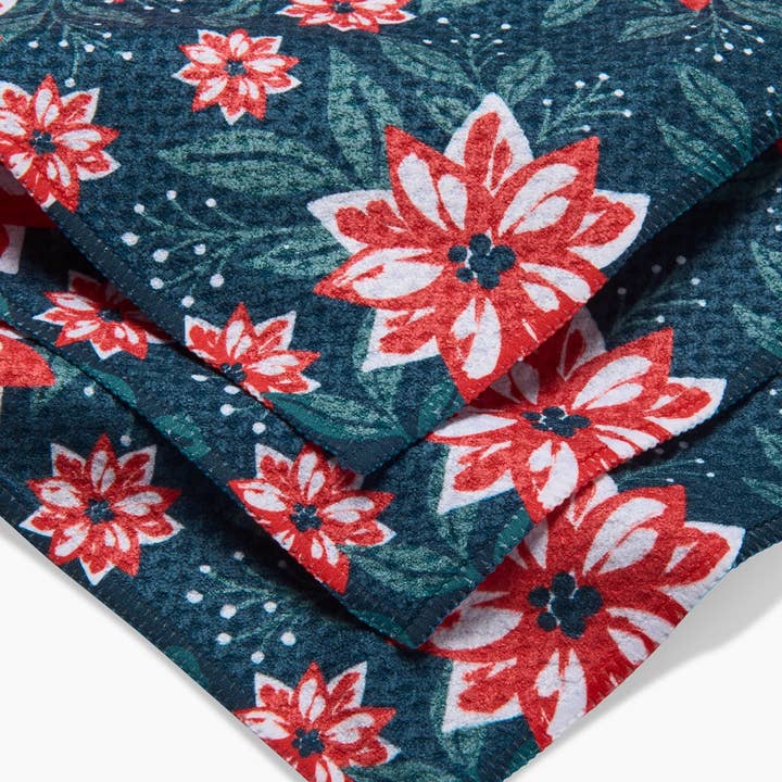 Dishcloth Set | Poinsettia Garden