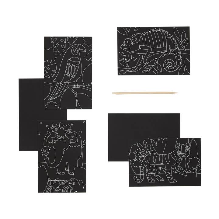 Mini Scratch & Scribble Art Kit | Jungle Fun