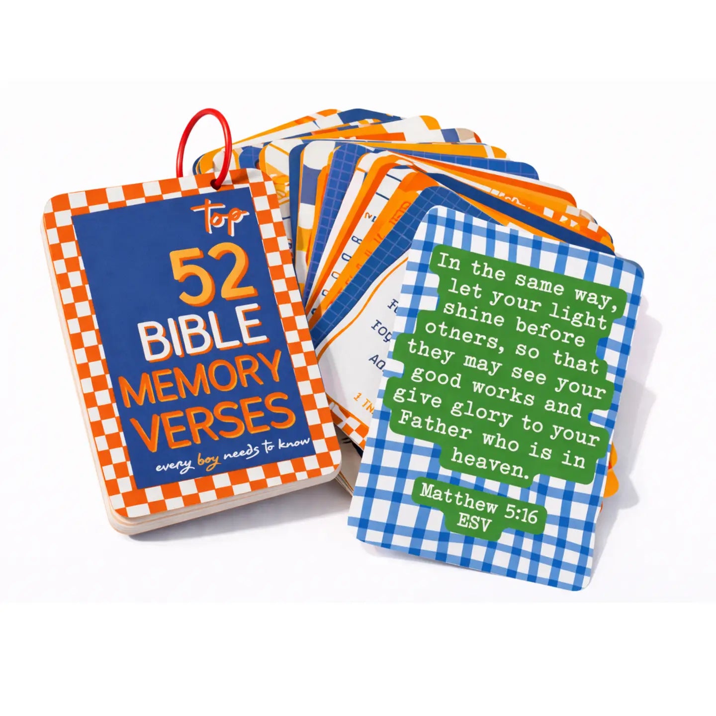 Kids Bible Memory Cards | Blue