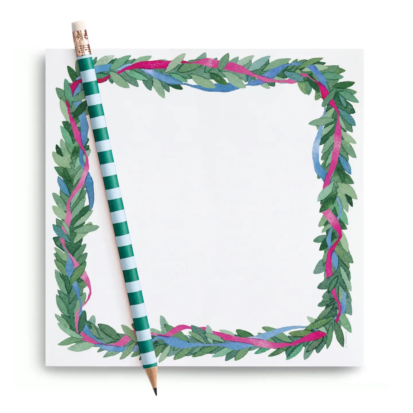 Chunky Square Notepad | Colorful Wreath