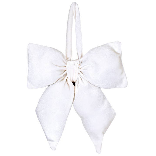 Evelyn Bow Ornament | White