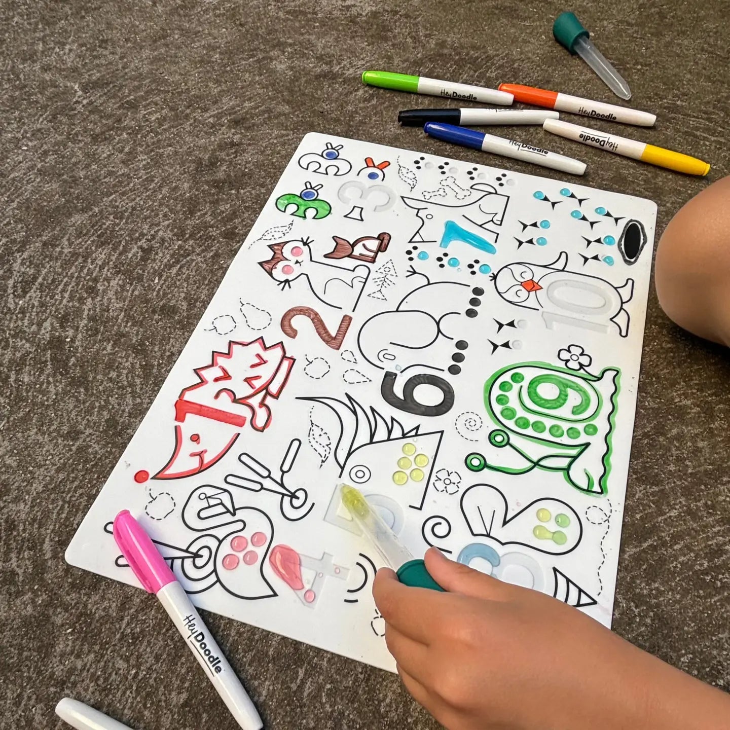 Sensory Coloring & Doodle Mat | Wild Digits