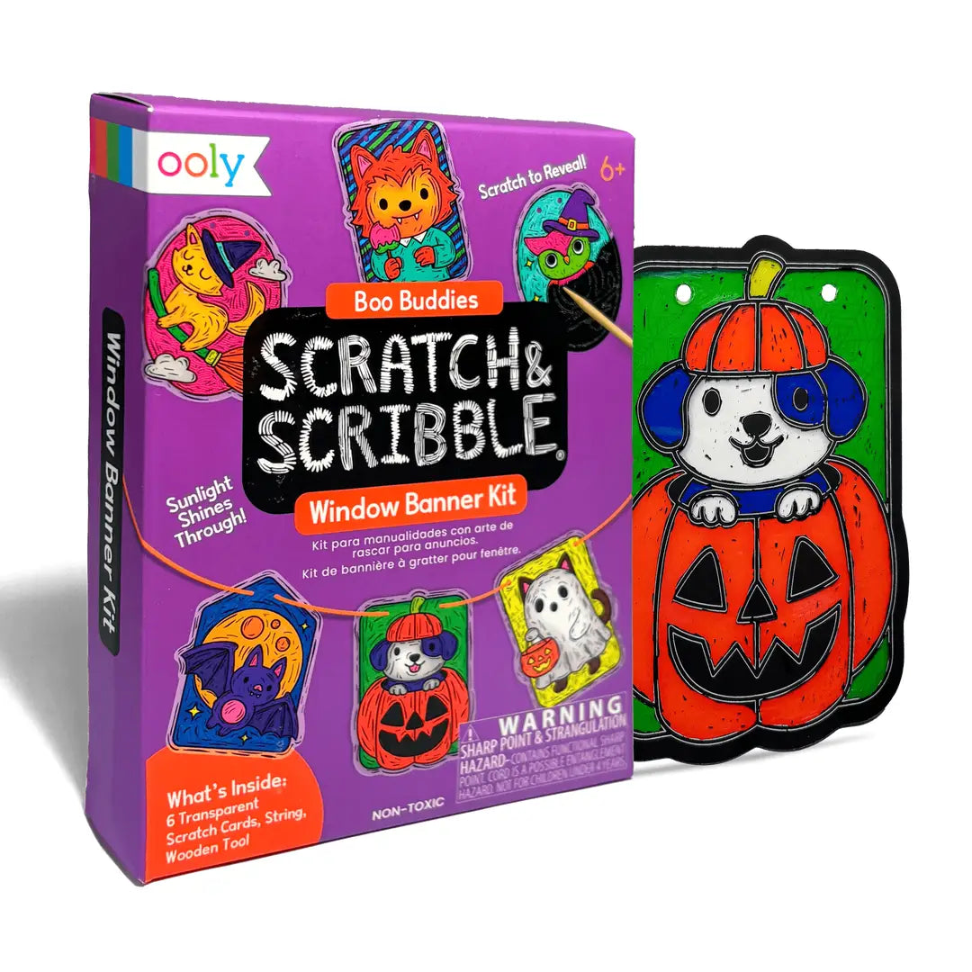 Mini Scratch & Scribble Window Banner Kit - Boo Buddies