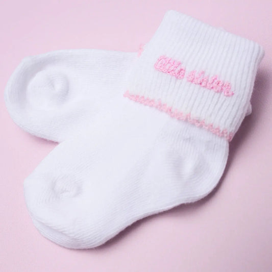 Embroidered Socks | Little Sister