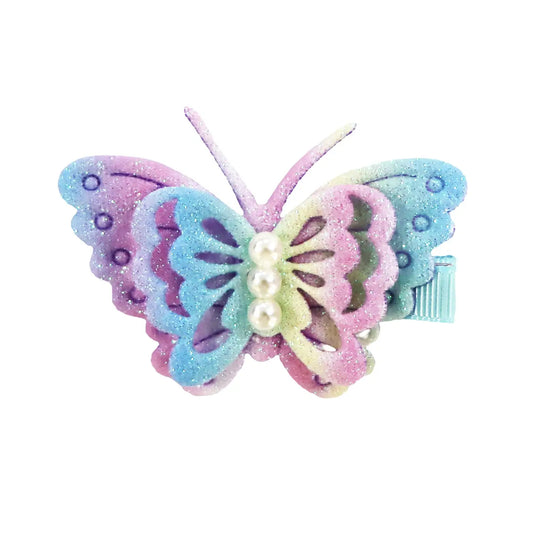 Sequin Pearl Butterfly Hair Clip