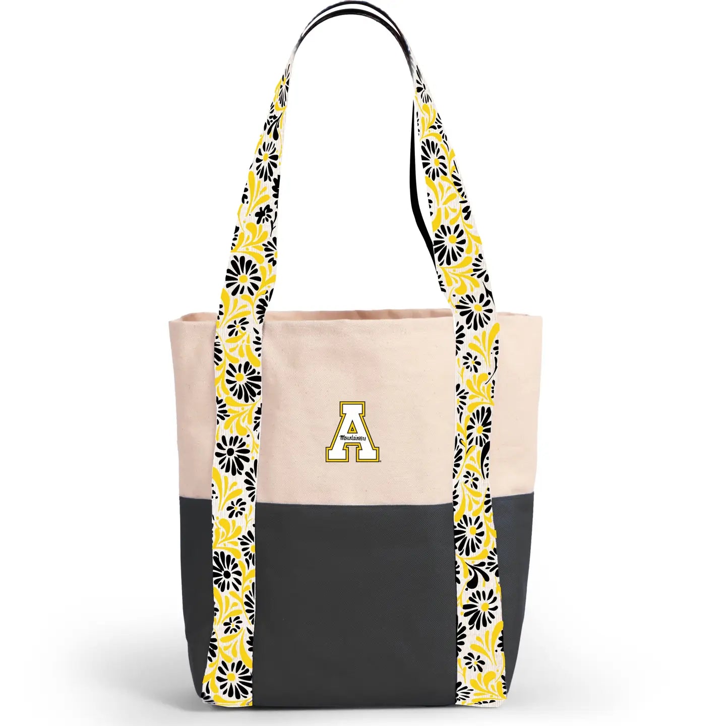 Canvas Mini Tote with Floral Straps | App State