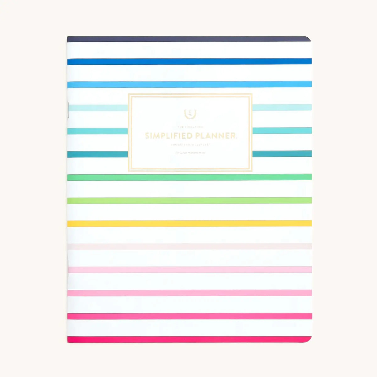 2026-2027 Softcover Monthly Simplified Planner | Happy Stripe