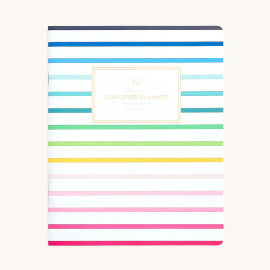 2026-2027 Softcover Monthly Simplified Planner | Happy Stripe