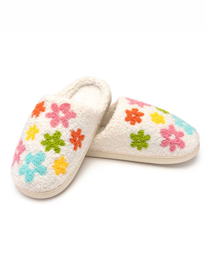 Indoor/Outdoor Slippers | Flowers w/ Hearts