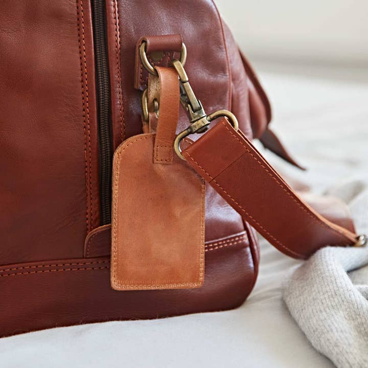 Leather Luggage Tag | Brown
