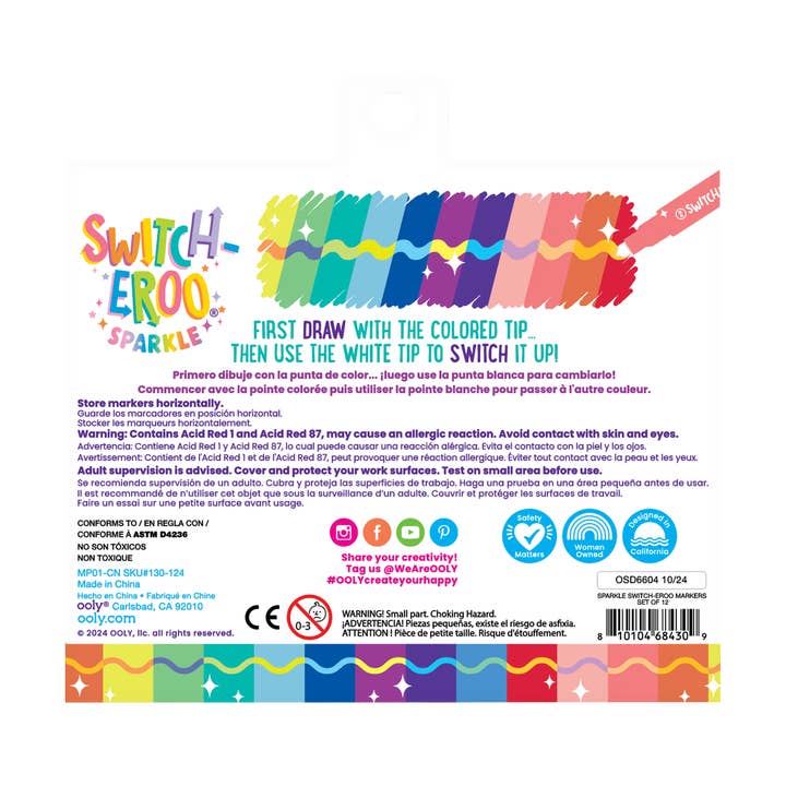 Switch-Eroo Sparkle Glittery Color Changing Markers