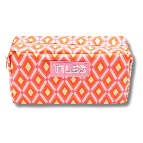 Premium Mahjong Tile Bag | Orange Diamond