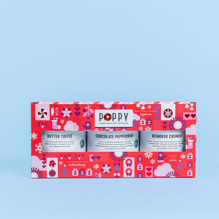 Holiday Cylinder Trio Popcorn