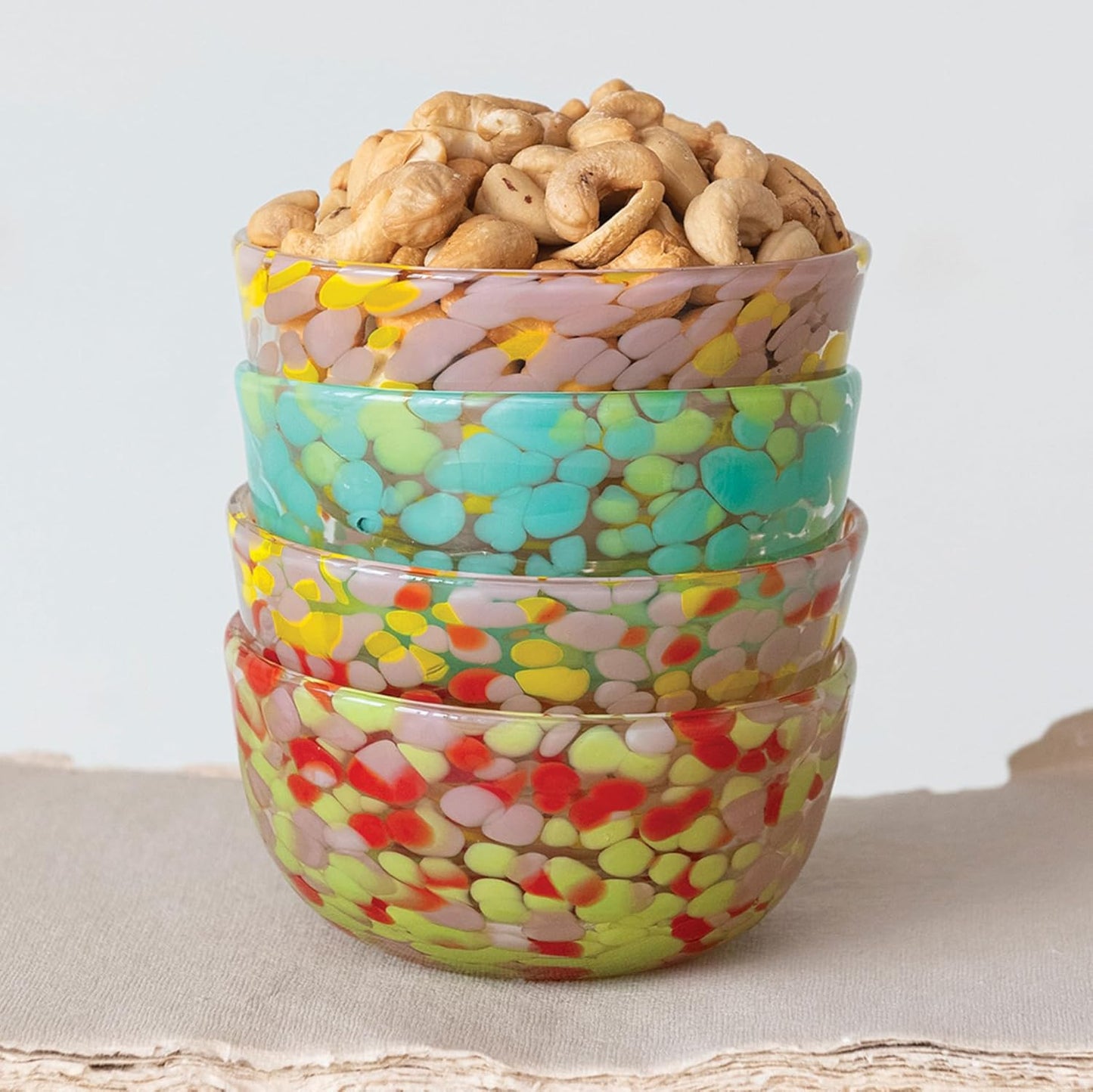 Glass Bowl w Pattern (Assorted)