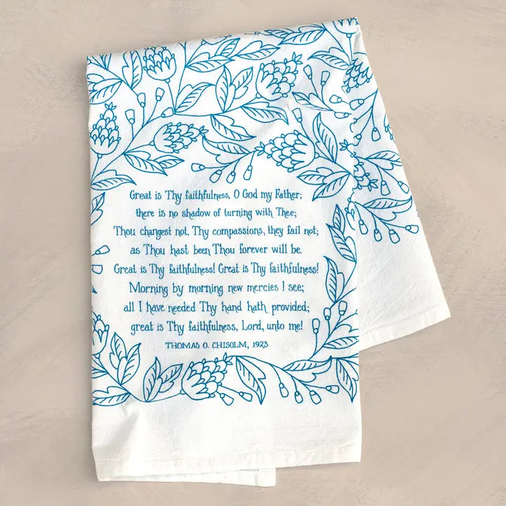 Tea Towel | Great Is Thy Faithfulness Hymn