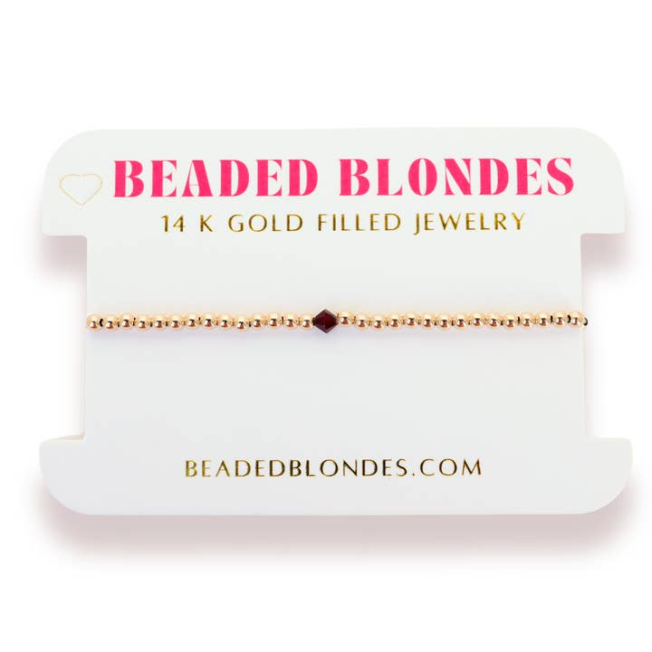 Birthstone Swarovski Crystal Bracelet | January