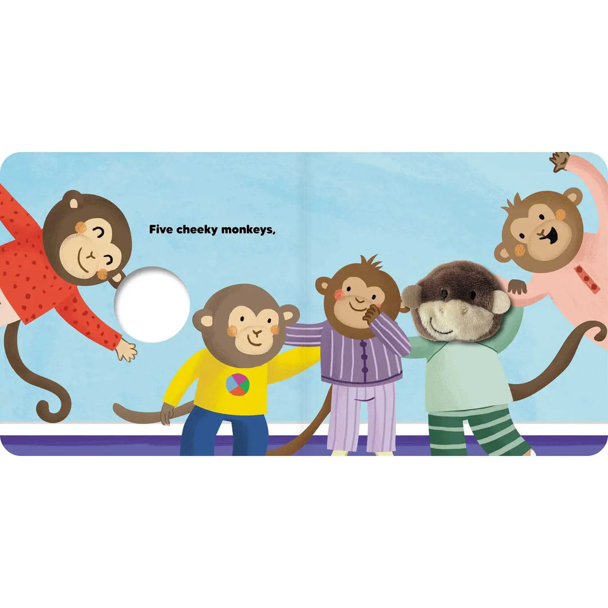 Five Cheeky Monkeys: Finger Puppet Book