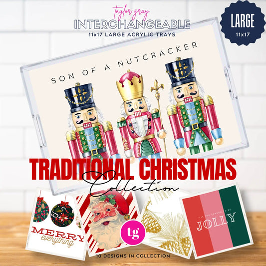 Acrylic Tray Inserts | Traditional Christmas