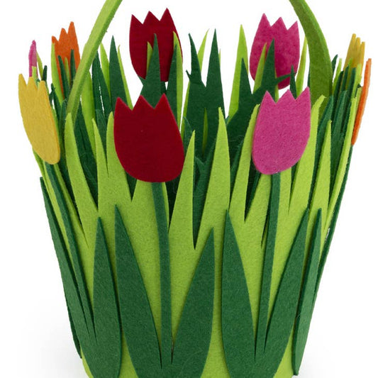 Tulips Felt Easter Basket