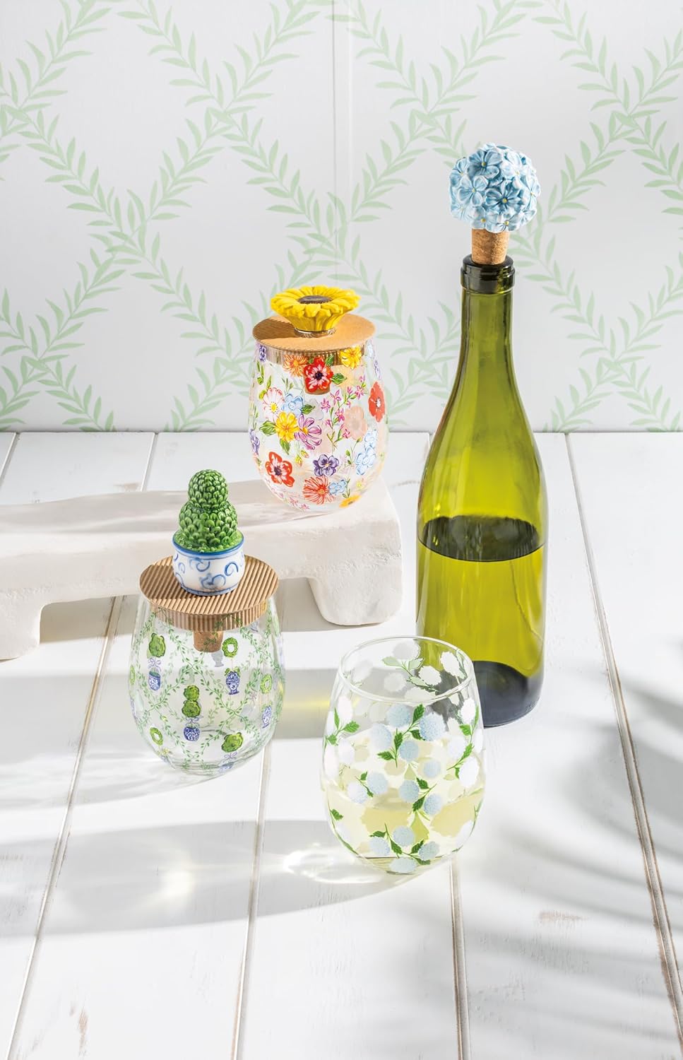 Topiary Stemless Glass Set