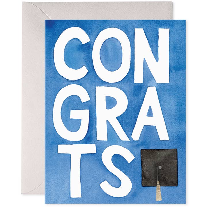 Graduation Card | Blue Congrats Grad