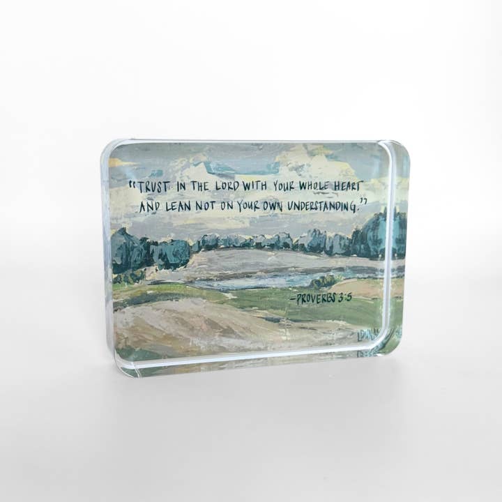 Acrylic Scripture Block | Proverbs 3:5