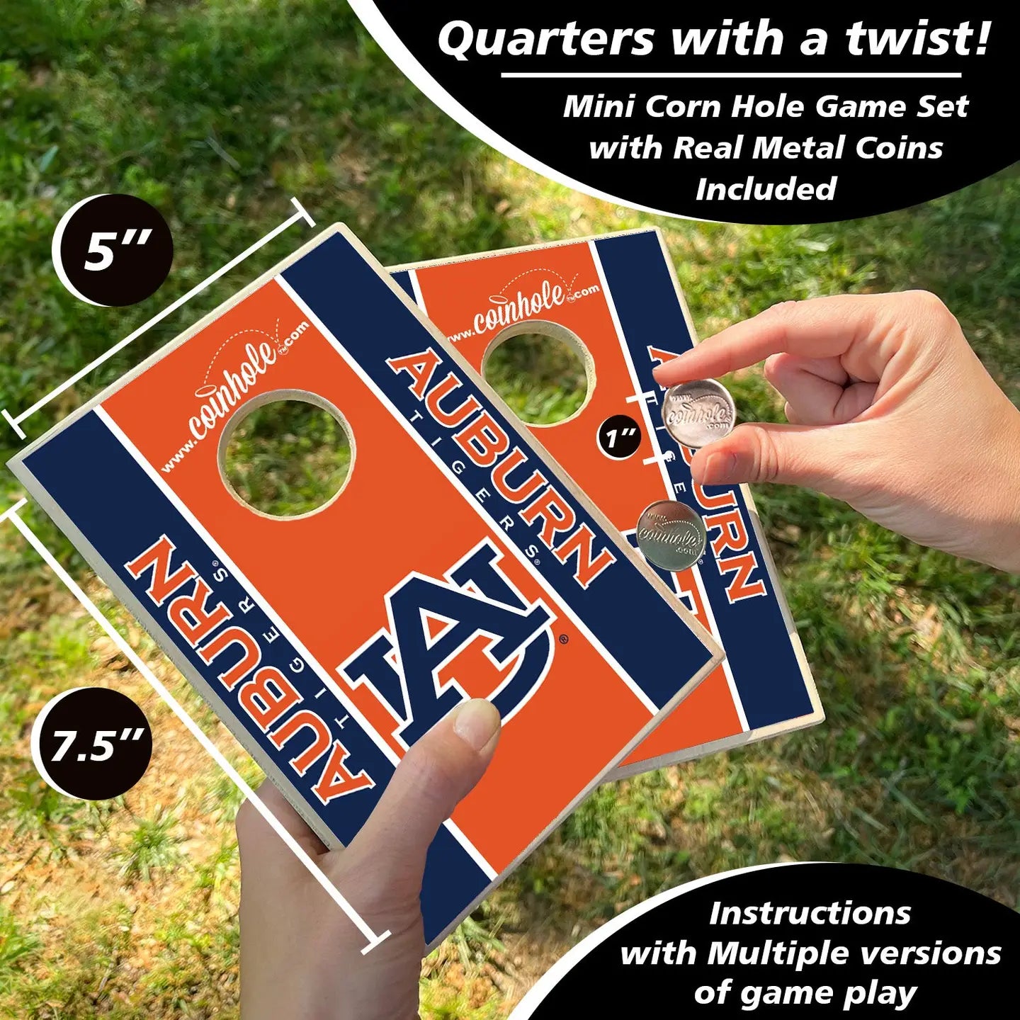 Coinhole Tabletop Game Set | Auburn