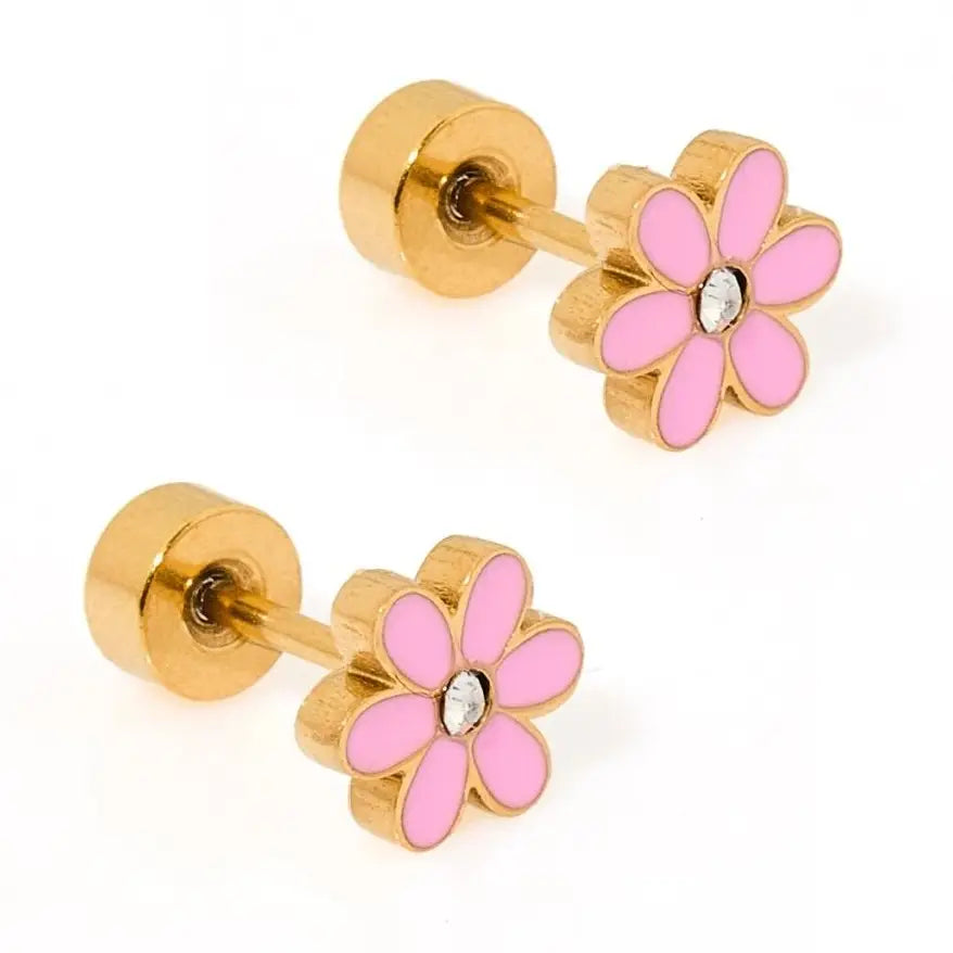 Screwback Stud Earrings | Alli Pink