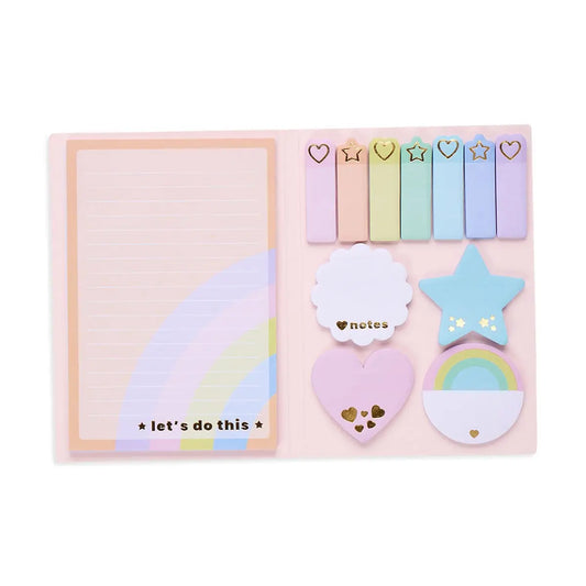 Side Notes: Sticky Tab Note Set - Pastel Rainbows