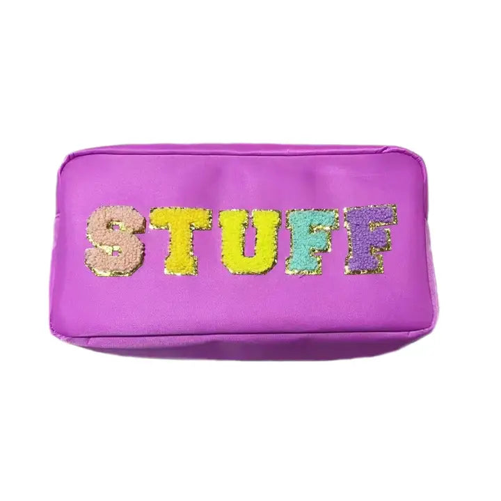 Chenille Cosmetic Bag | Purple Stuff