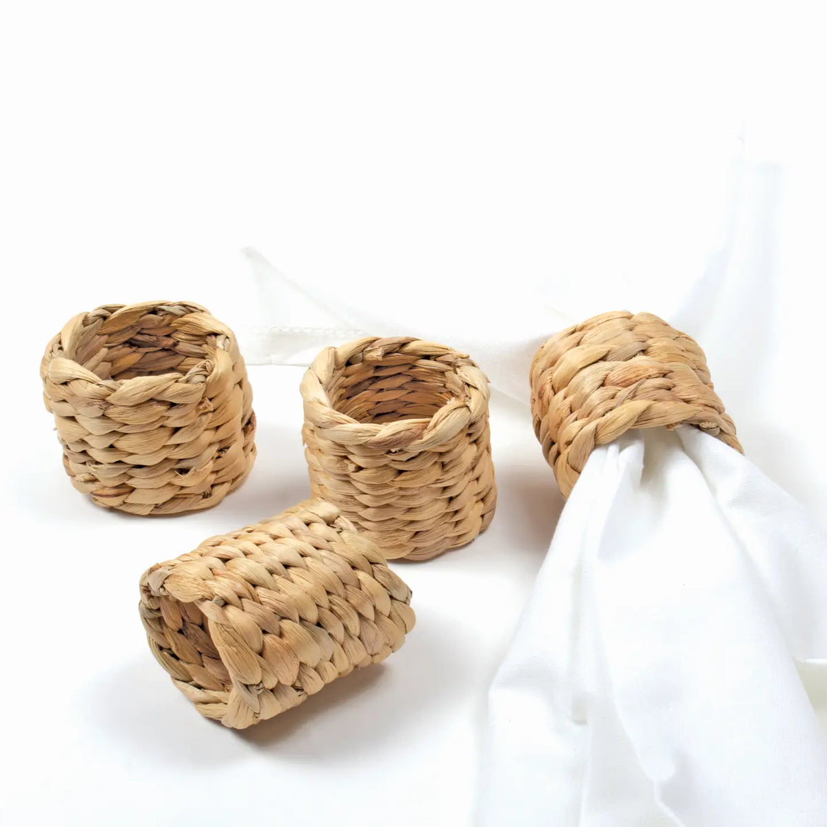 Napkin Ring Set of 4 | Natural Woven