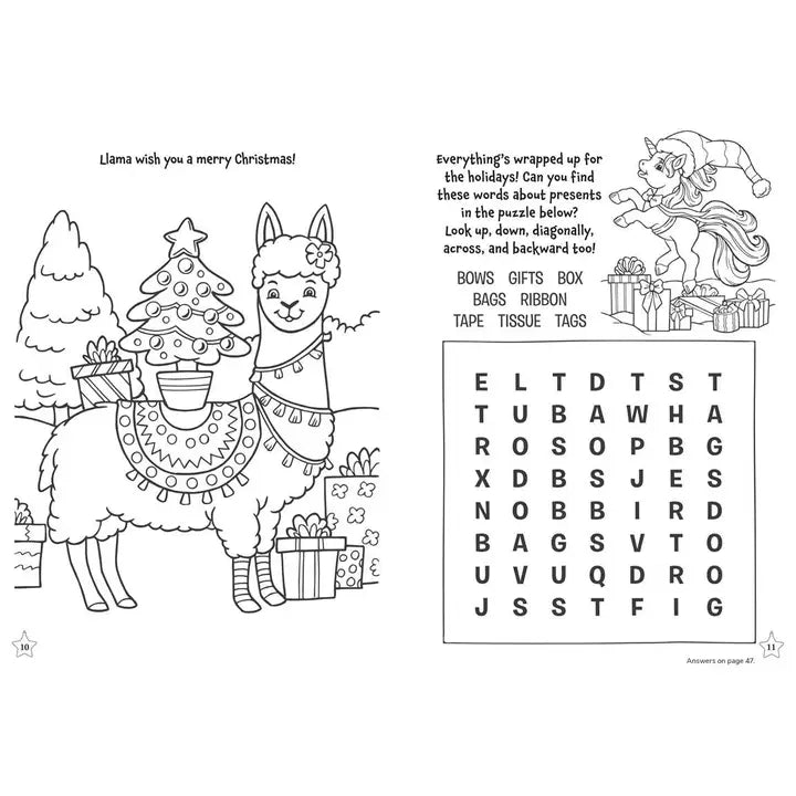 Coloring & Activity Book | Cutie Critters' Christmas