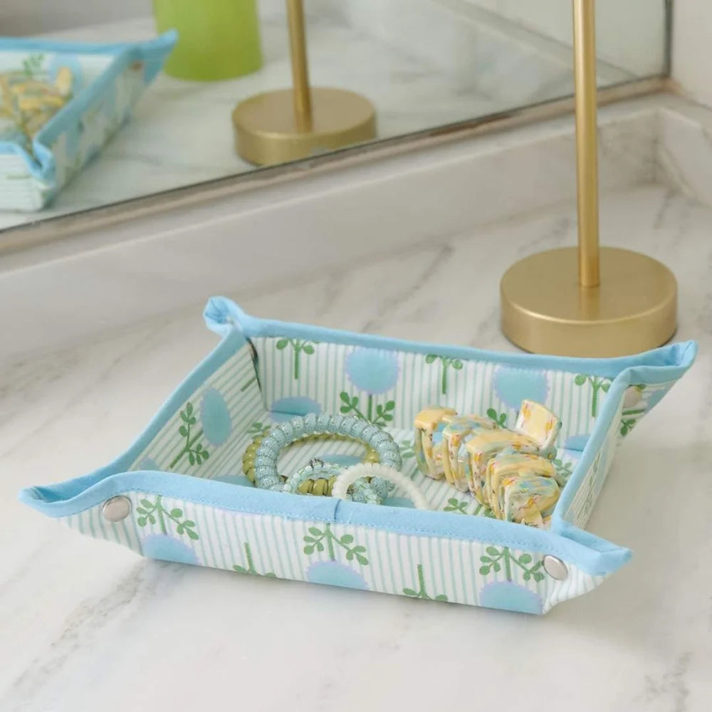 Snap Tray | Marigold Ticking Stripe Blue