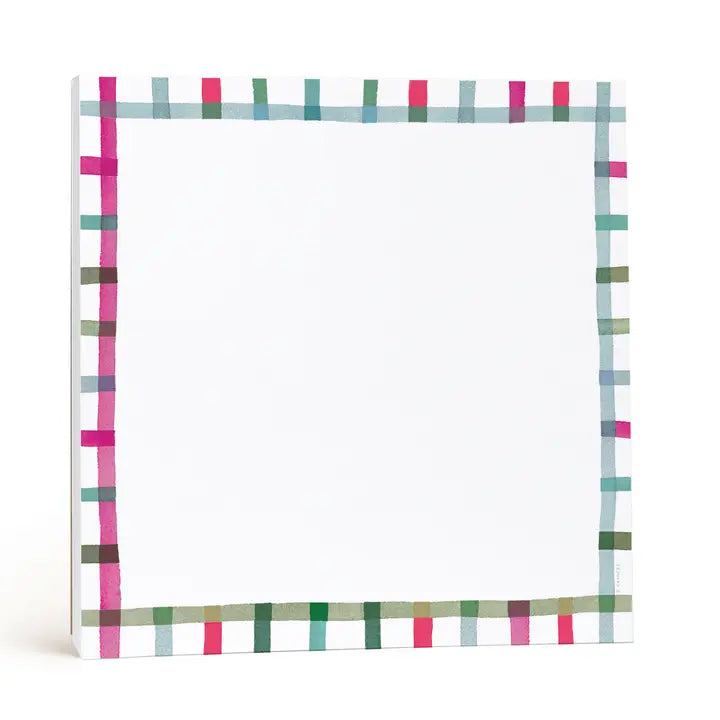 Chunky Square Notepad | Happy Plaid