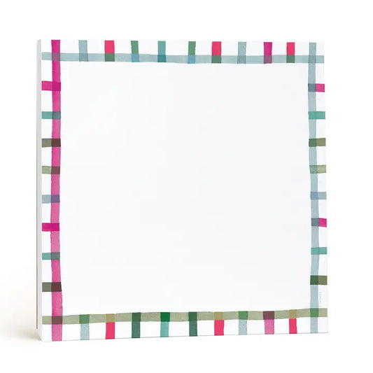 Chunky Square Notepad | Happy Plaid