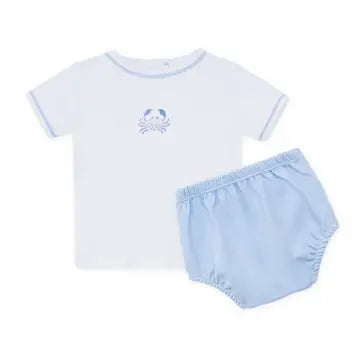 Little Crawlers Diaper Cover Set | Light Blue