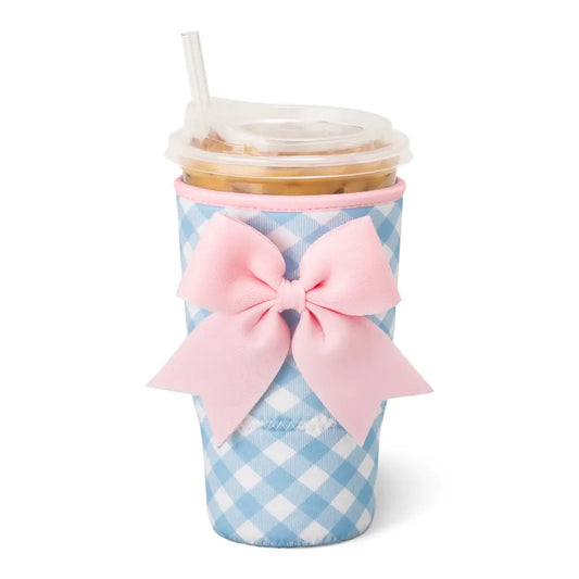 Large Iced Cup Coolie | Gingham
