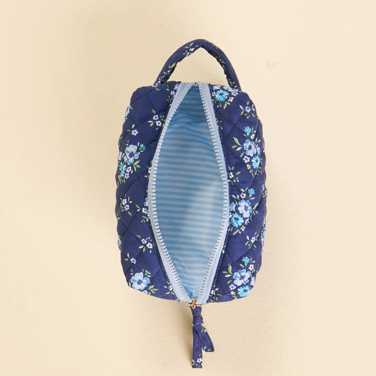 Essentials Quilted Cosmetic Pouch | Endless Daydream Navy