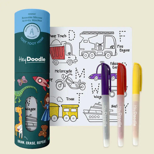 Mini Coloring & Doodle Mat | Toot Toot Honk