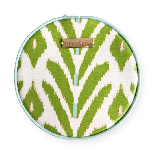 Round Jewelry Case | Petite Frond Green