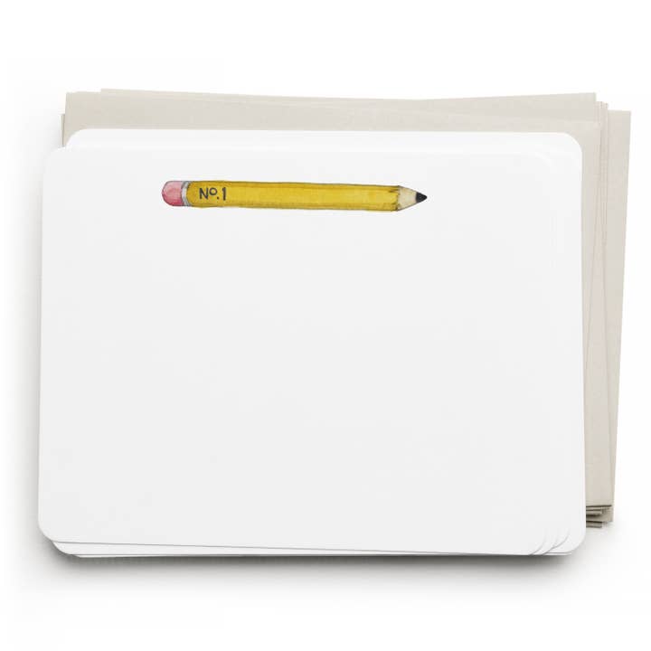 Boxed Flat Notecards | Pencil