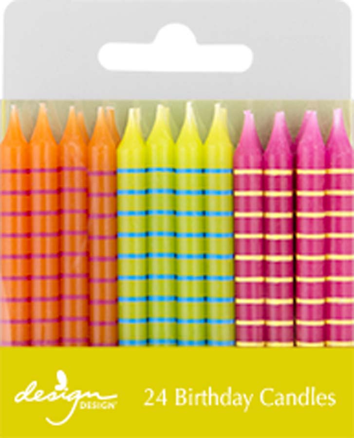 Birthday Candles | Bright Stripes