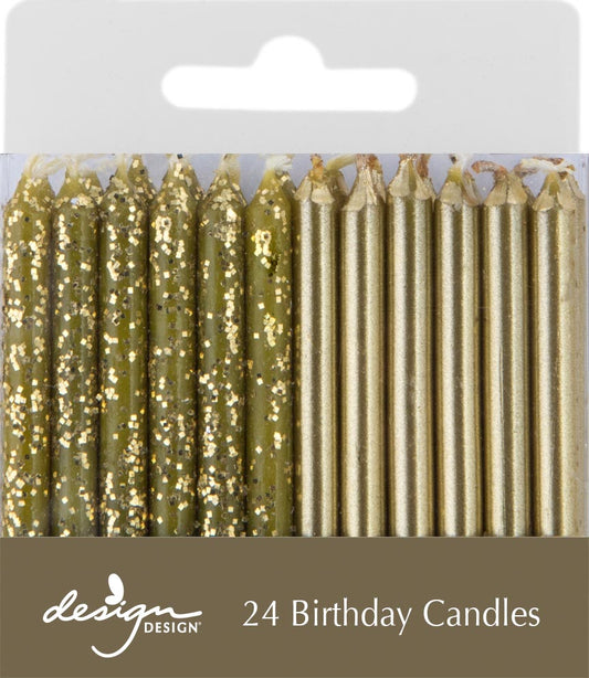 Birthday Candles | Metallic Gold