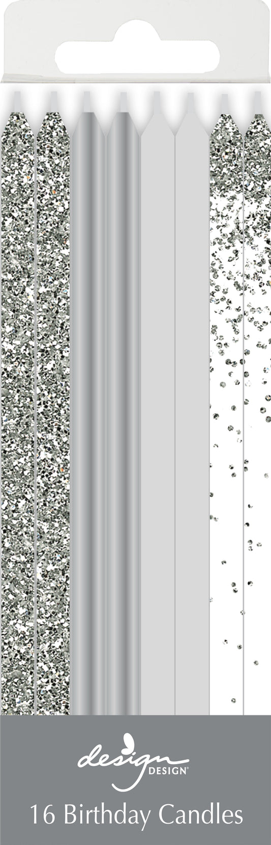 Birthday Candles | Extra Long | Silver Sophisticate