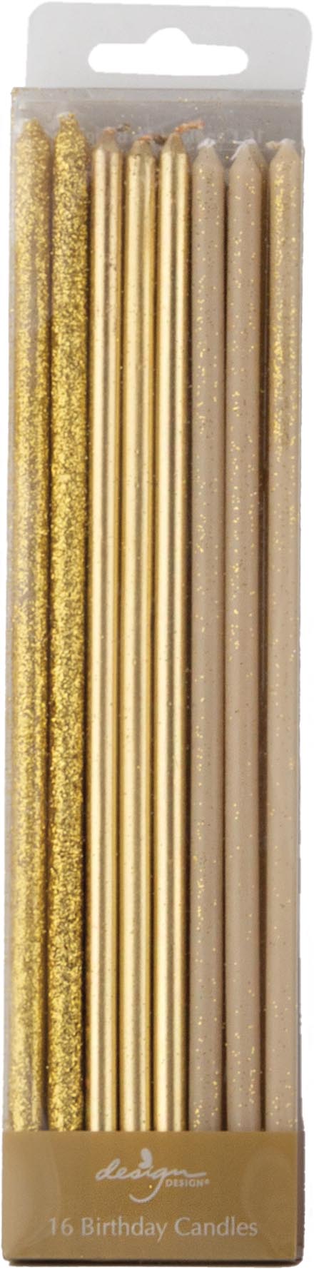 Birthday Candles | Extra Long | Soft Gold