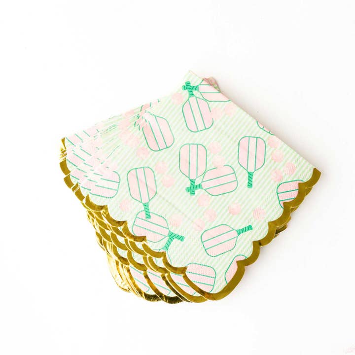 Beverage Napkins | Pickleball Stripe